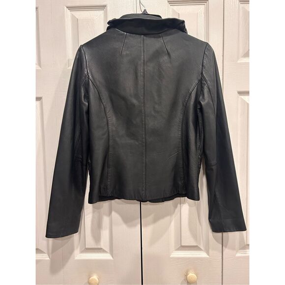 Harkham Women’s Leather Jacket Black Size L - Picture 3 of 6